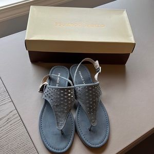 Franco Sarto blue suede sandal - in excellent condition!